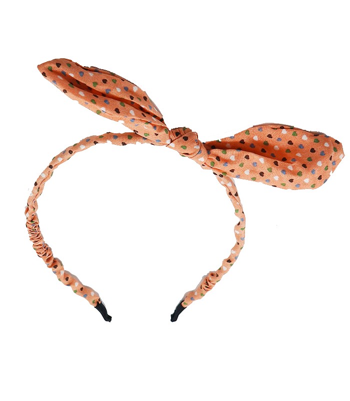 [10125] VINCHA DE TELA ESTAMPADA CON OREJITAS