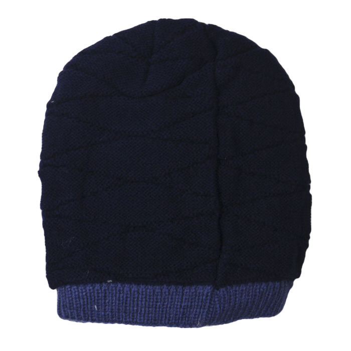 [32430] GORRO FORRADO TEJIDO CON TRAMA