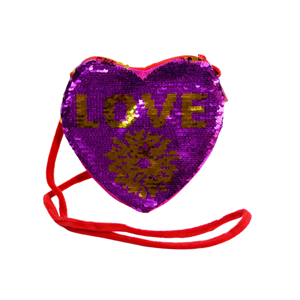 CARTERA LOVE DE LENTEJUELAS