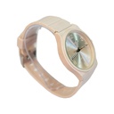 RELOJ FONDO BLANCO MALLA SILICONA COLORES