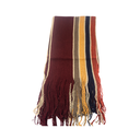 BUFANDA DE LANA RAYADA CON FLECOS 25CM X 190
