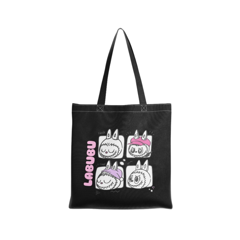 BOLSA NEGRA ESTAMPADA