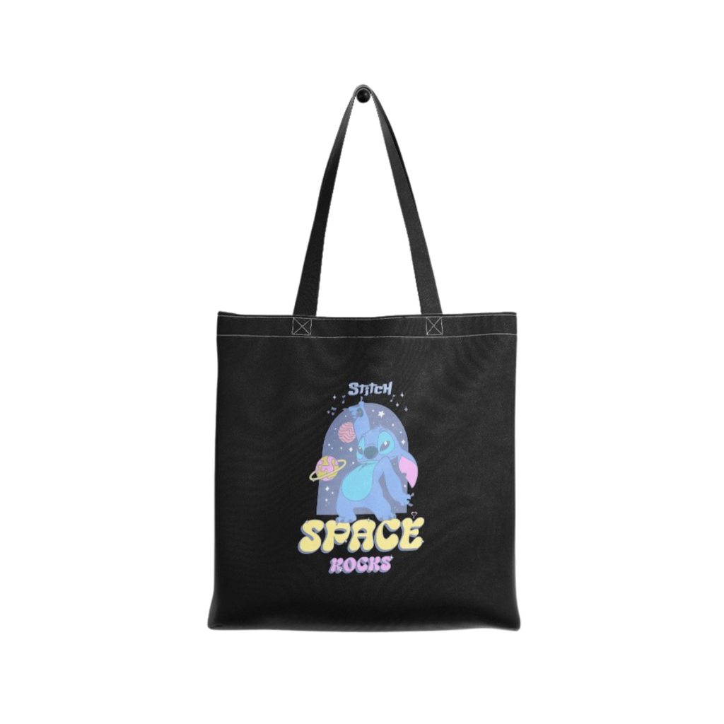 BOLSA NEGRA ESTAMPADA