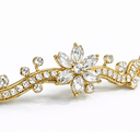 TOCADO STRASS CON FLOR PARA PEINADO