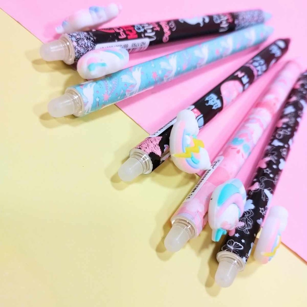 BOLIGRAFO BORRABLE RETRACTIL UNICORNIO/ARCO IRIS