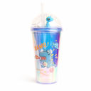 VASO CON TAPA Y BOMBILLA DINO