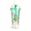 VASO CON TAPA Y BOMBILLA DINO