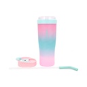 VASO PLASTICO CON SORBETE TRENDY