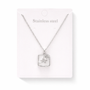 CADENA DIJE FLOR ACERO QUIRURGICO