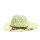 [34746] CAPELINA DE RAFIA TEJIDA CALADA CON LAZO