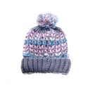 [36474] GORRO DAMA TEJIDO MULTICOLOR CON POMPON