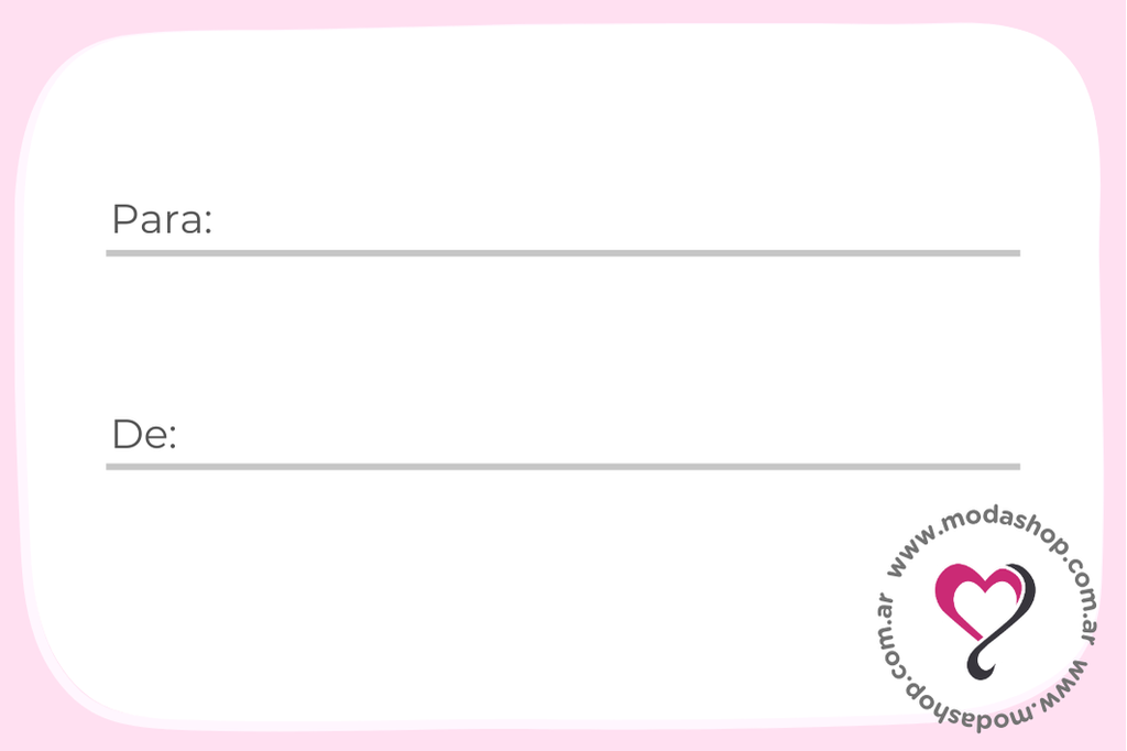 TARJETA DE REGALO DE PARA 8x4cm