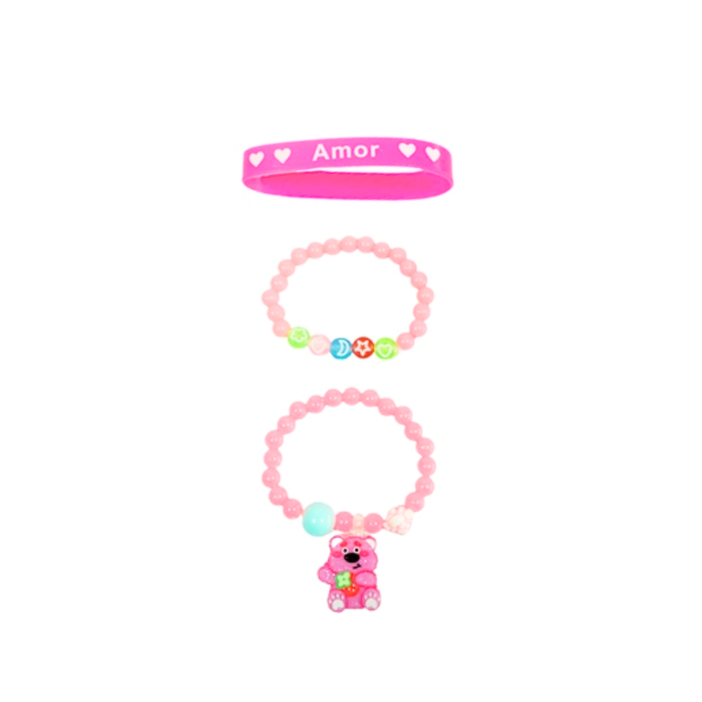 SET DE PULSERA INFANTIL CON DIJE X3