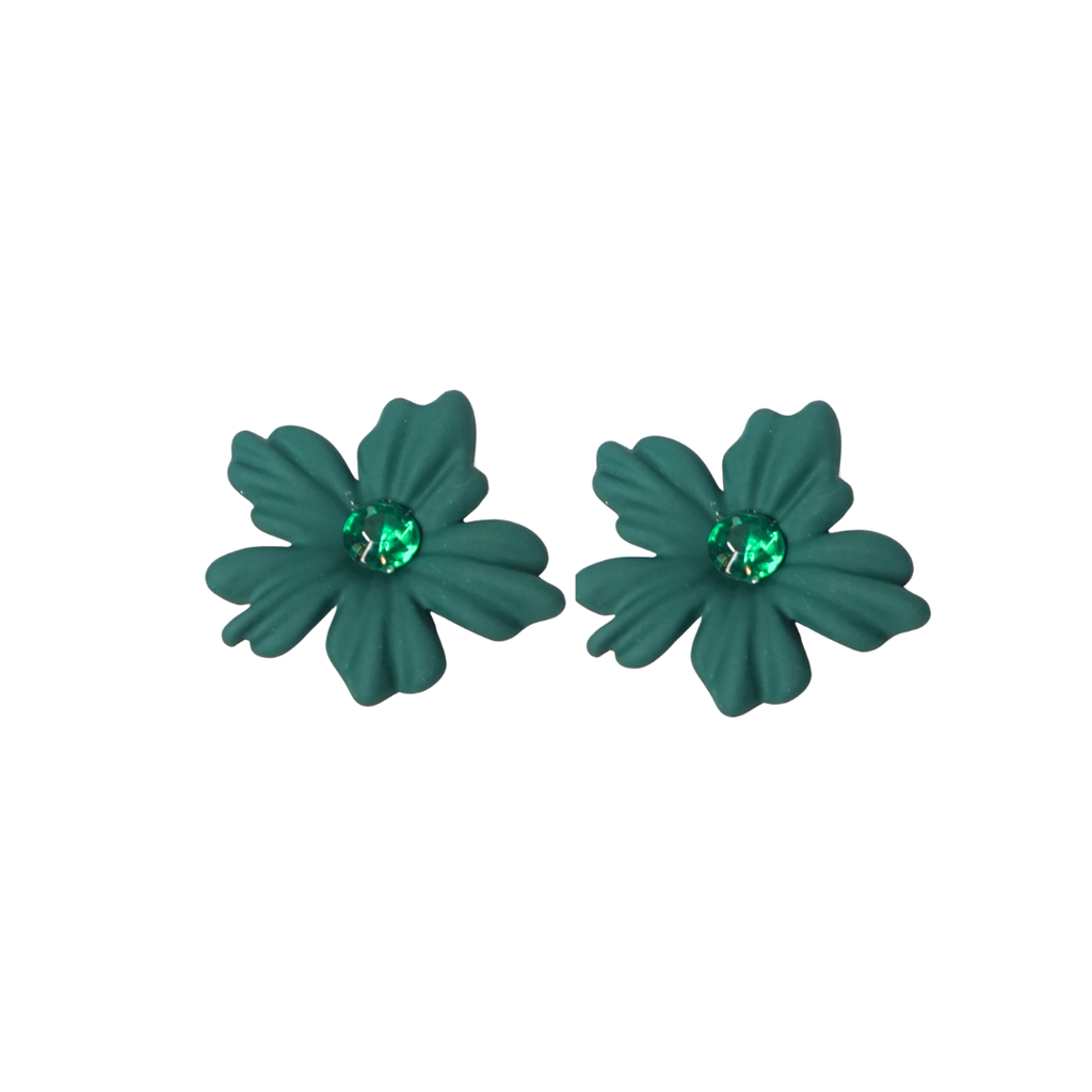 AROS FLOR CON STRASS EN EL INTERIOR