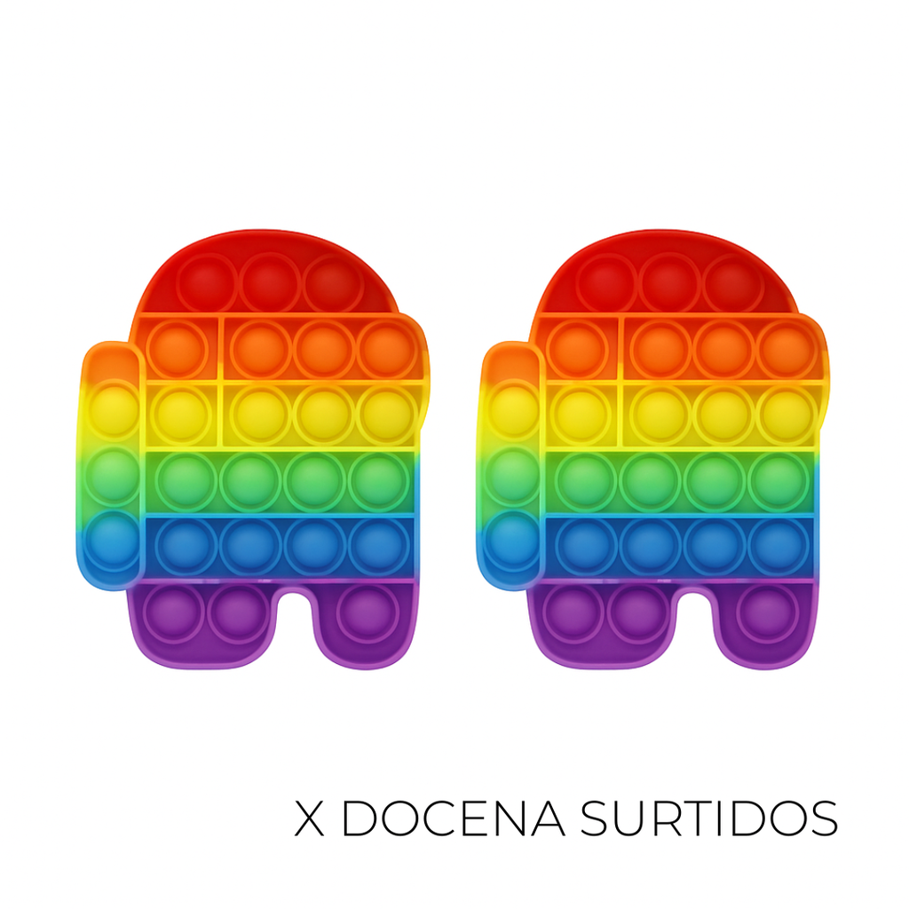 POP IT AMONG US ARCO IRIS 12x9CM X12