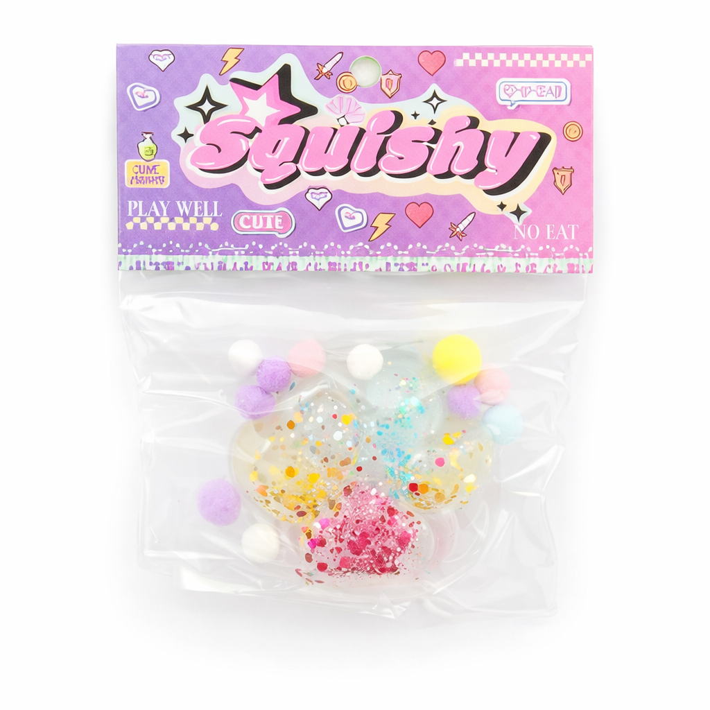 SQUISHY HUELLA CON POMPON