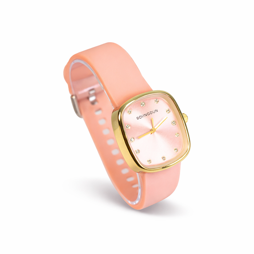 [45686] RELOJ RECTANGULAR STRASS CORREA SILICONA