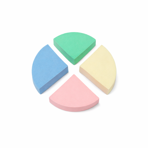 [45847] ESPONJA DE MAQUILLAJE X4 COLORES