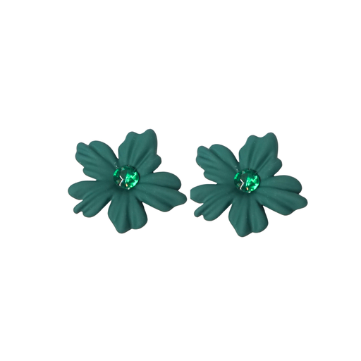 AROS FLOR CON STRASS EN EL INTERIOR