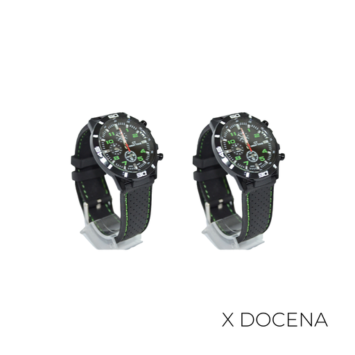 [36839D] RELOJ CUARZO DE PUNTERO REDONDO CON TIRA X12