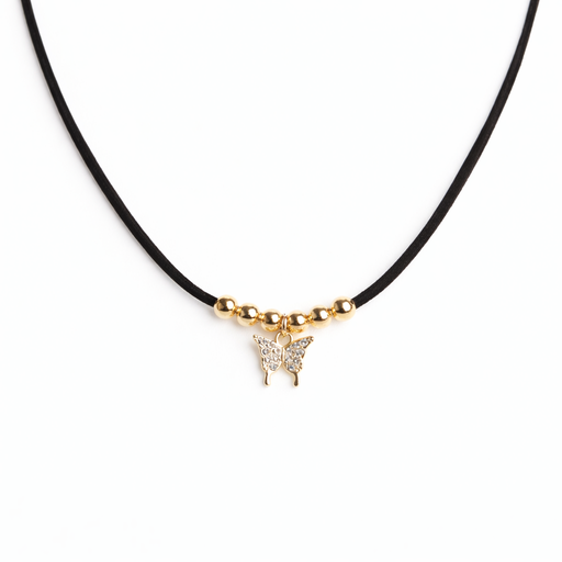 COLLAR CON PERLAS Y DIJE STRASS