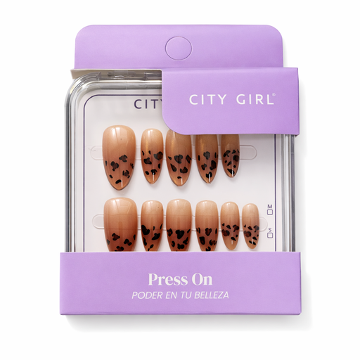 [51890] UÑAS PRESS ON ALMENDRA ANIMAL PRINT