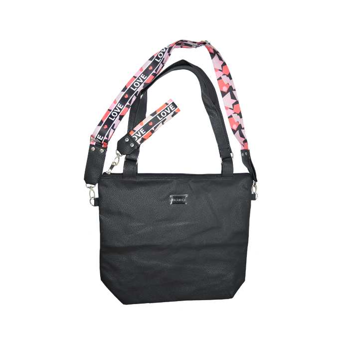 [38570] BOLSO TOTE CON CORREA Y LLAVERO