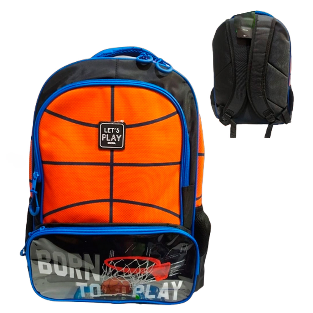 [39749] MOCHILA 18" BASQUET TRES CIERRES