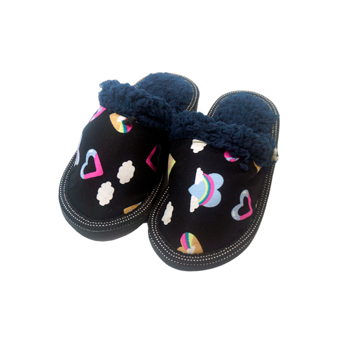 [40936] PANTUFLA ESTAMPADA CON CORDERITO 35-36