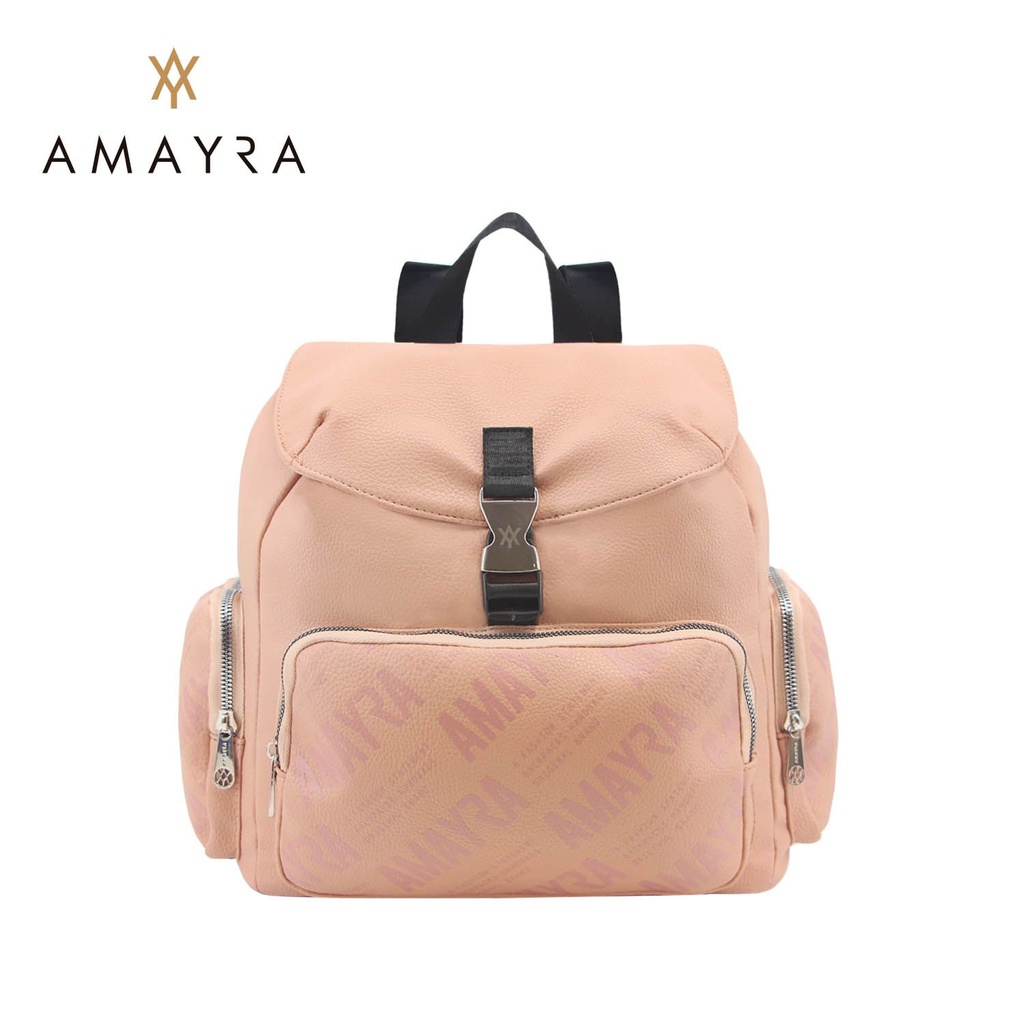 [41863] MOCHILA AMAYRA TEXTURADA MULTIBOLSILLO