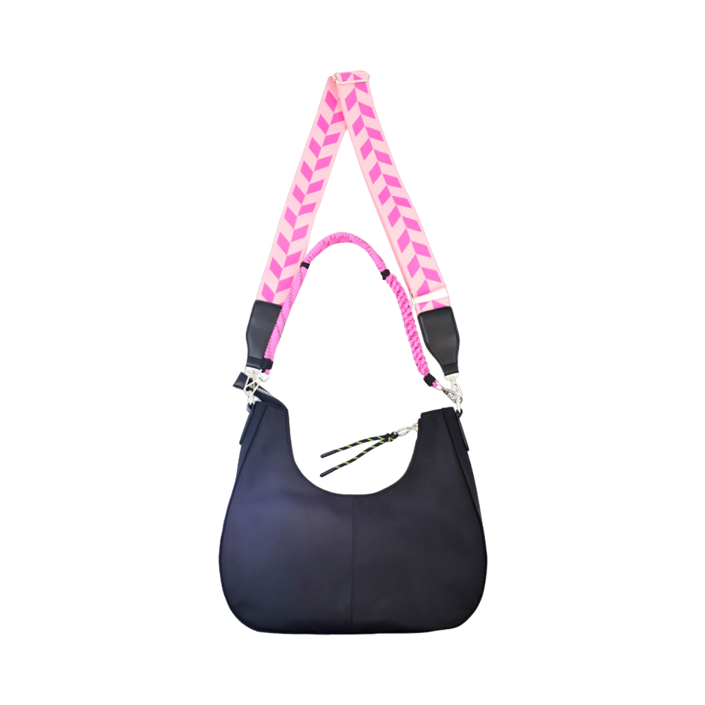 [42022] MINI BAG DOBLE CORREA NYLON PINK