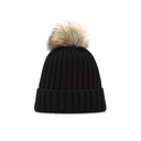 [11595] GORRO DE LANA LISO CON POMPON