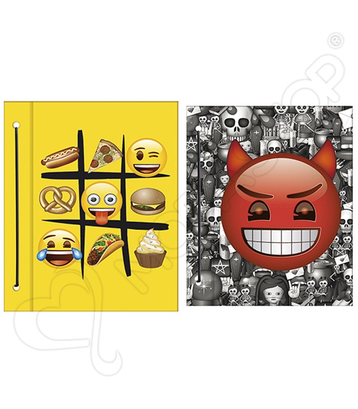 [L13413] CARPETA NRO 3 CARTONE CON CORDON EMOJI