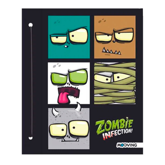 [13414] CARPETA NRO 3 CARTONE CON CORDON ZOMBIE INFECTION