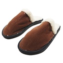 [22811] PANTUFLAS DE HOMBRE SIMIL CARPINCHO CON CORDERITO TALLE 37-38