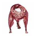 [35816] PAÑUELO RECTANGULAR ESTAMPADO CON BORLA