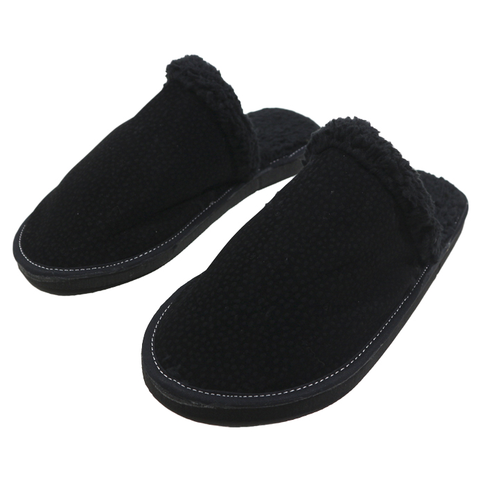 [32707] PANTUFLAS DE HOMBRE SIMIL CARPINCHO CON CORDERITO TALLE 39-40