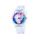 RELOJ MALLA TRANSPARENTE CUADRANTE EN COLORES