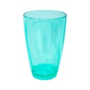 VASO FACETADO TRASLUCIDO COLORES VARIOS