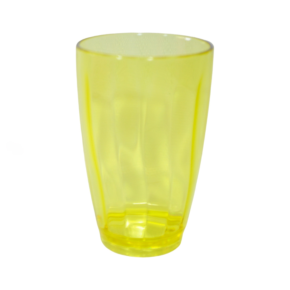 VASO FACETADO TRASLUCIDO COLORES VARIOS