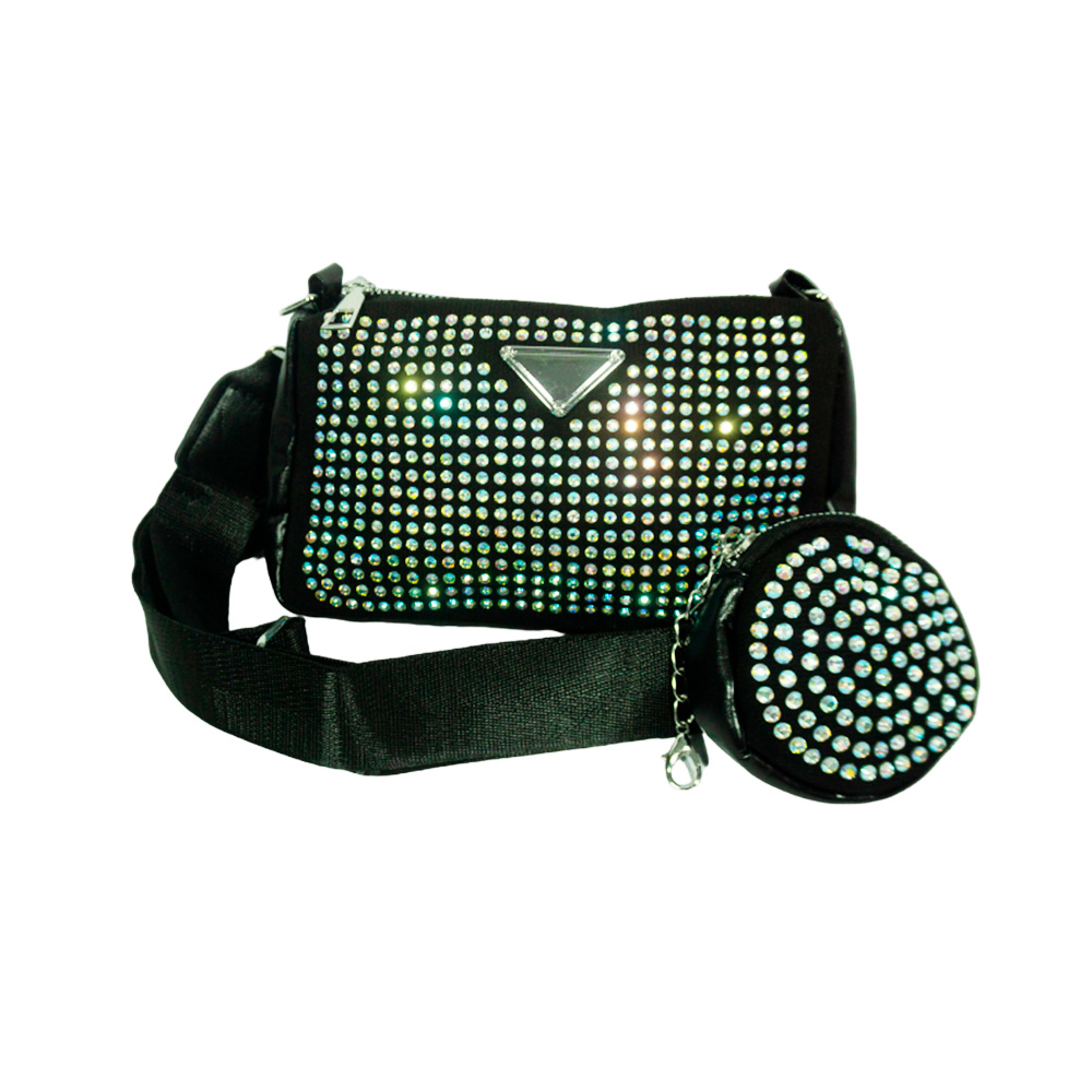 CARTERA STRASS CON MONEDERO