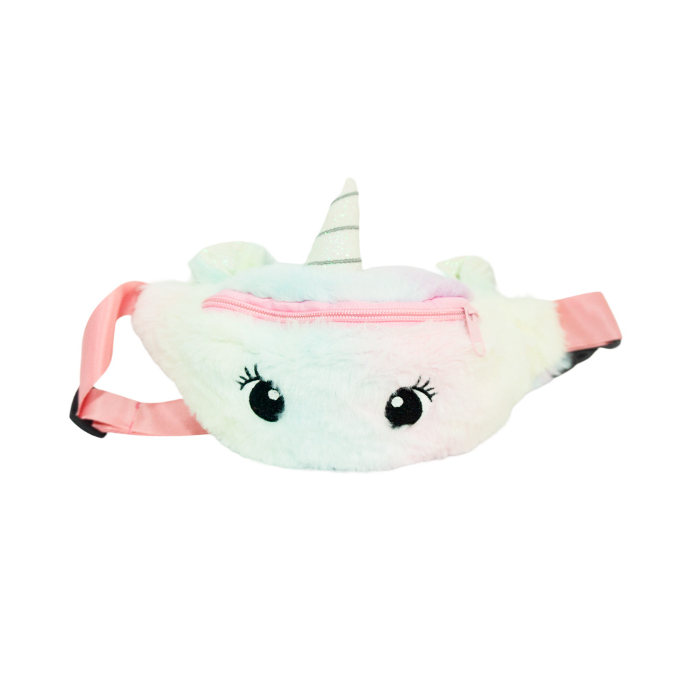 RIÑONERA PELUCHE INFANTIL UNICORNIO