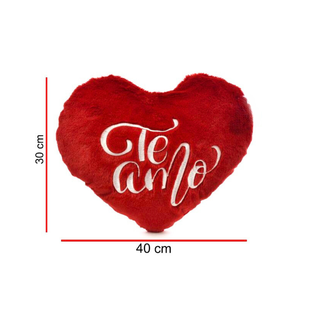 PELUCHE ALMOHADON CORAZON BRILLOSO 40CM
