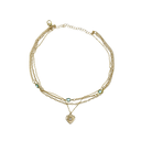 COLLAR DORADO CON DIJES DE COLORES