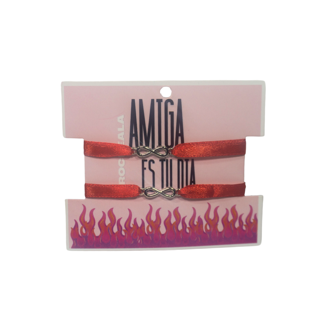 PULSERA LAZO ROJO DIA DEL AMIGO