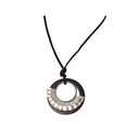 COLLAR DE GAMUZA DIJE CIRCULAR
