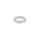 ANILLO ACERO BLANCO HOJAS