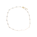 COLLAR ACERO DORADO CON PERLAS N6 50CM