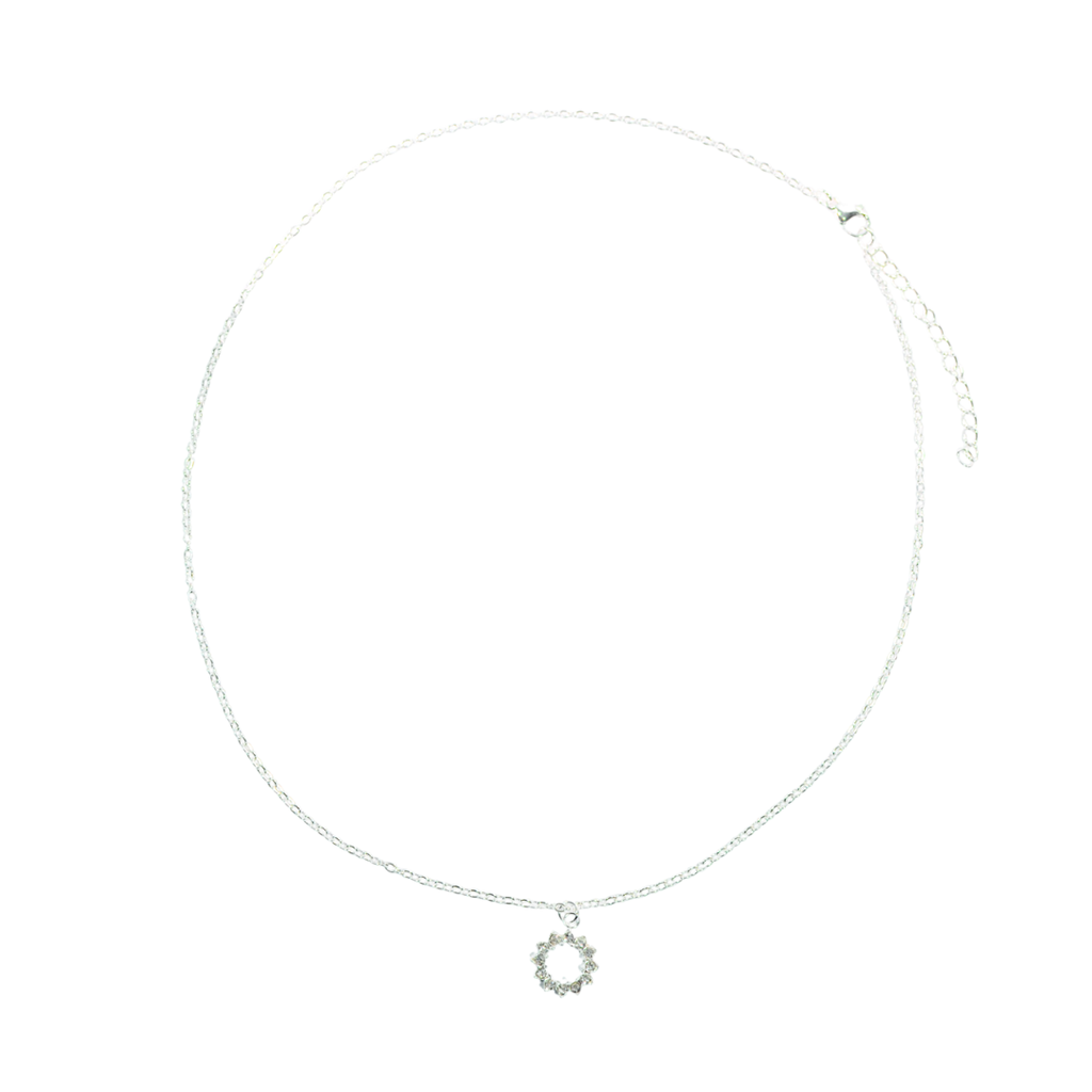 COLLAR ACERO B CIRCULO STRAS