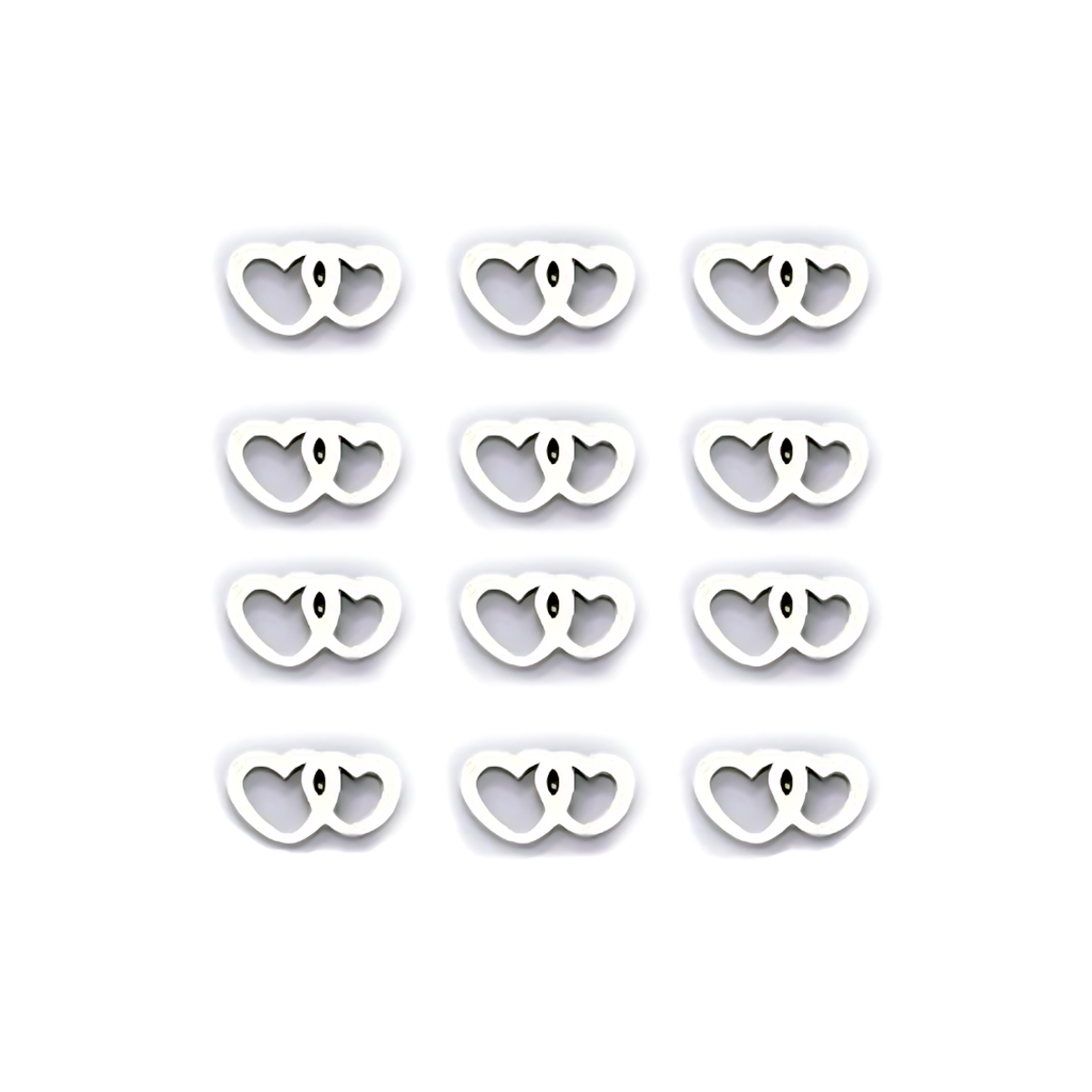 AROS ACERO CORAZON BLISTER X 12 PARES